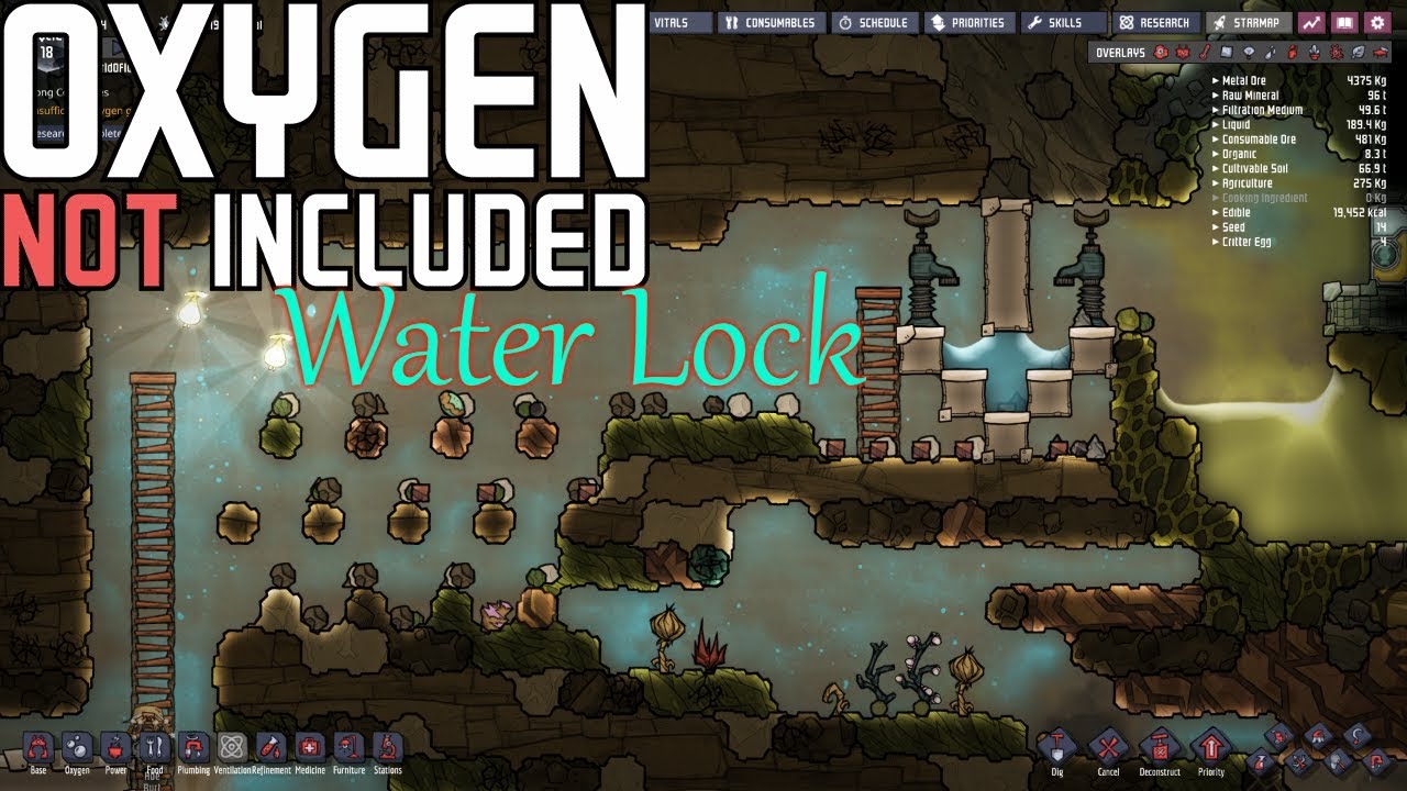 Oxygen Not Included Basics - Water Lock