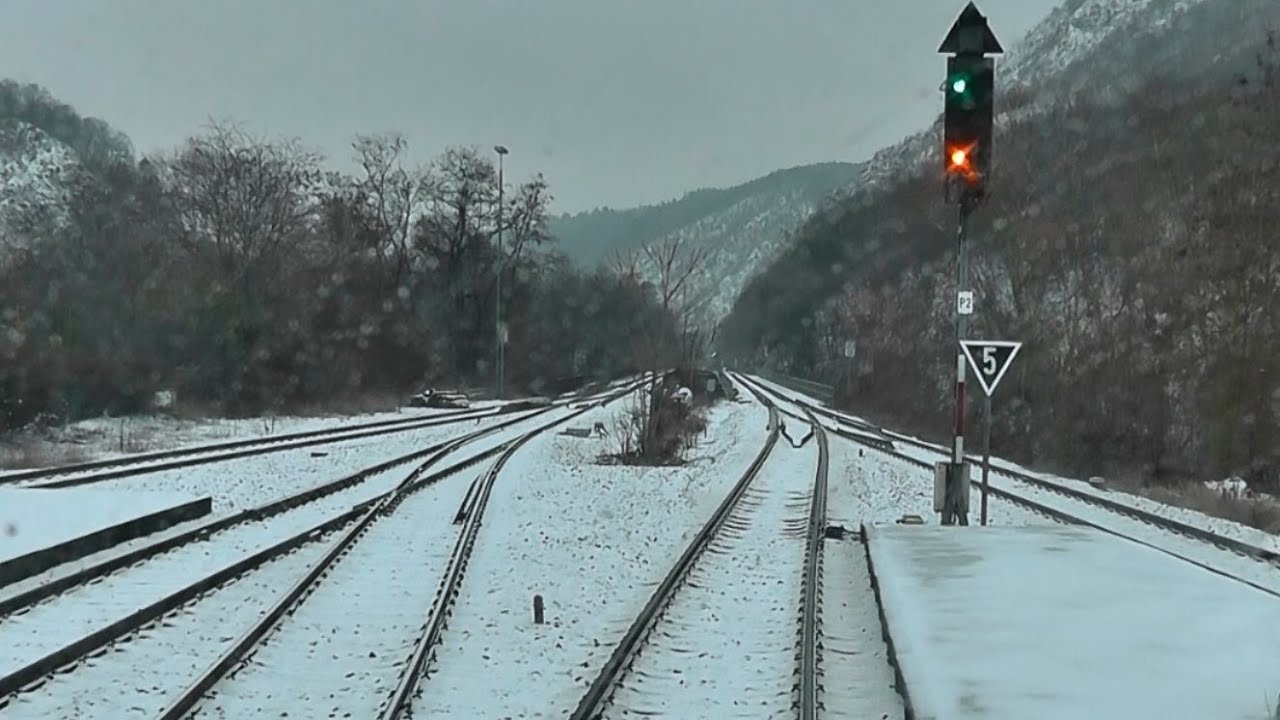 Führerstandsmitfahrt im Schnee von Kirn nach Gensingen - BR 628 - DB Bundesbahn - Nr. 12