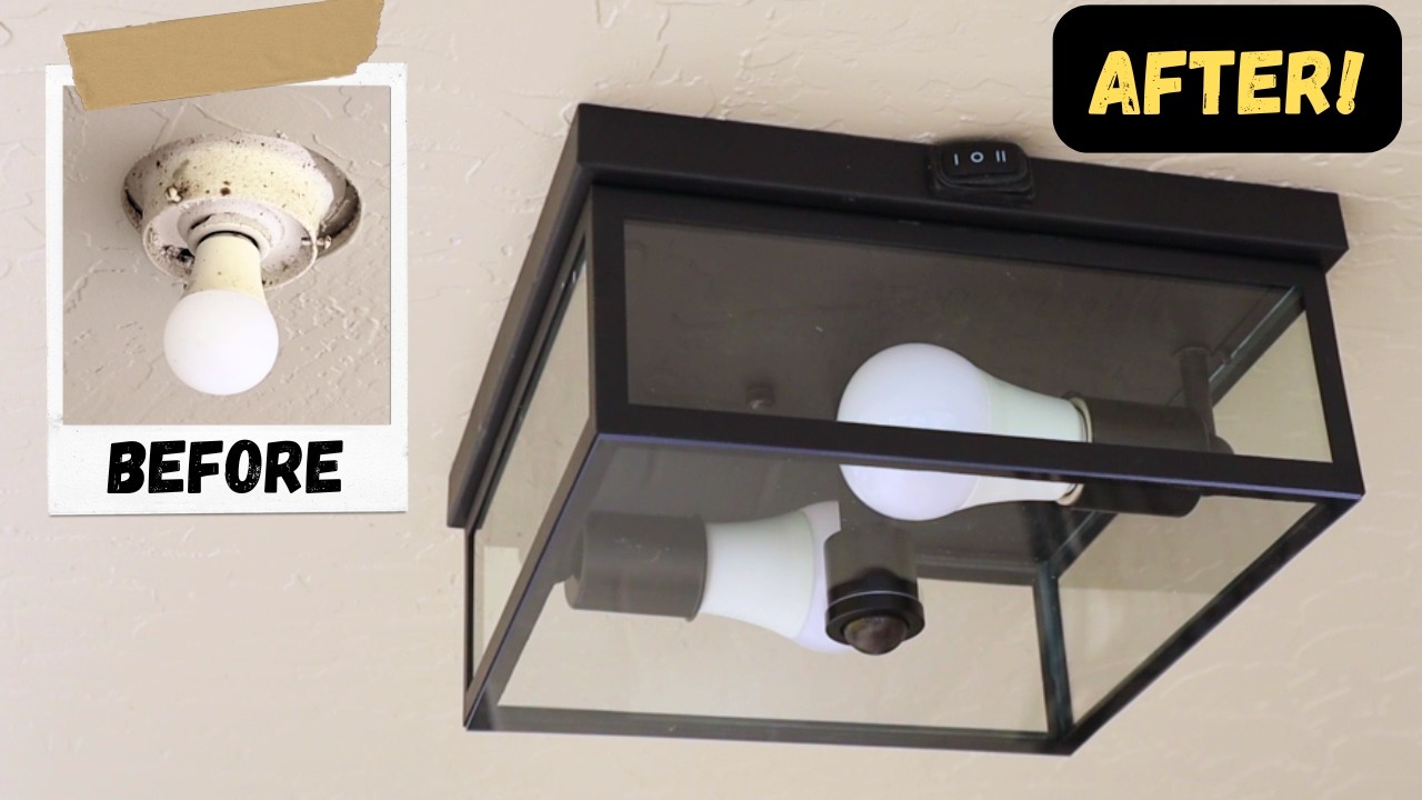 DIY Ceiling Light Install - Outdoor Light Upgrade For Carport
