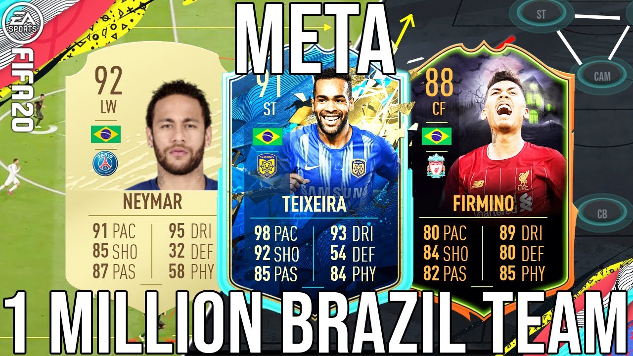 BRAZIL META 1 Million Coin Team To Get Elite & Have Fun - FIFA 20 ULTIMATE TEAM