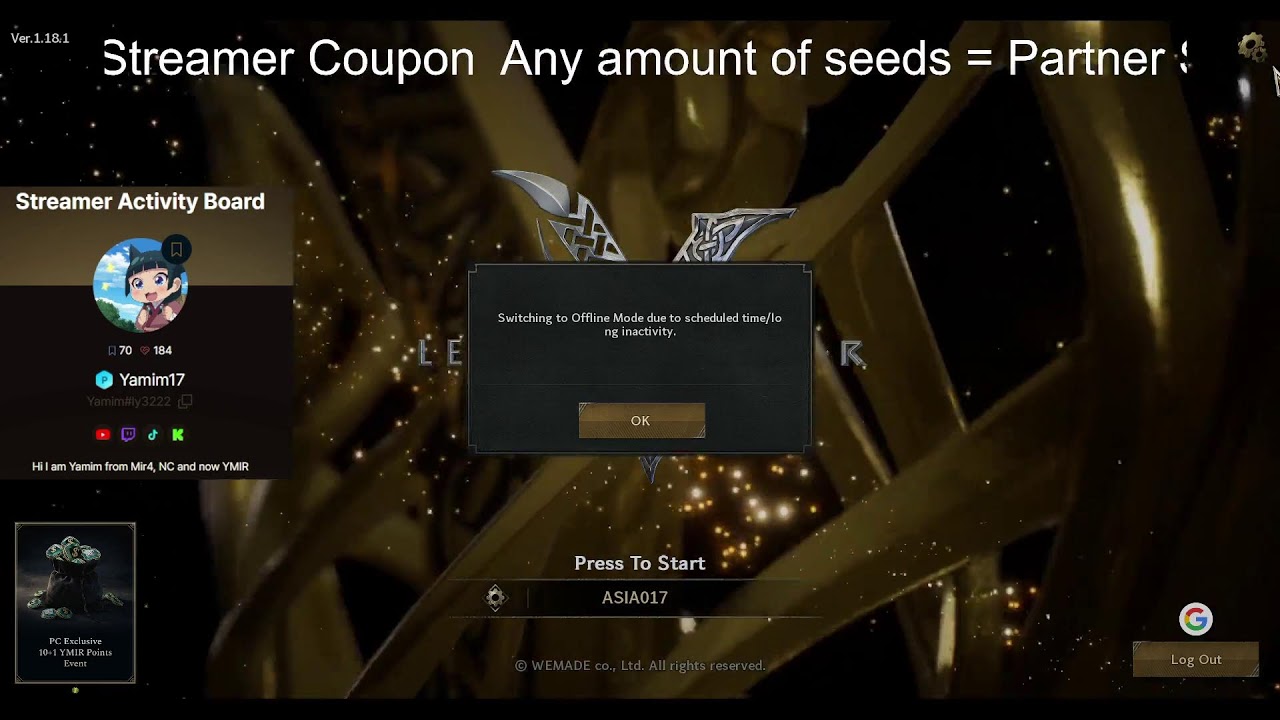 PARTNER COUPON AVAILABLE!- Server Battle Canceled! Legend of Ymir- Yamim#ly3222