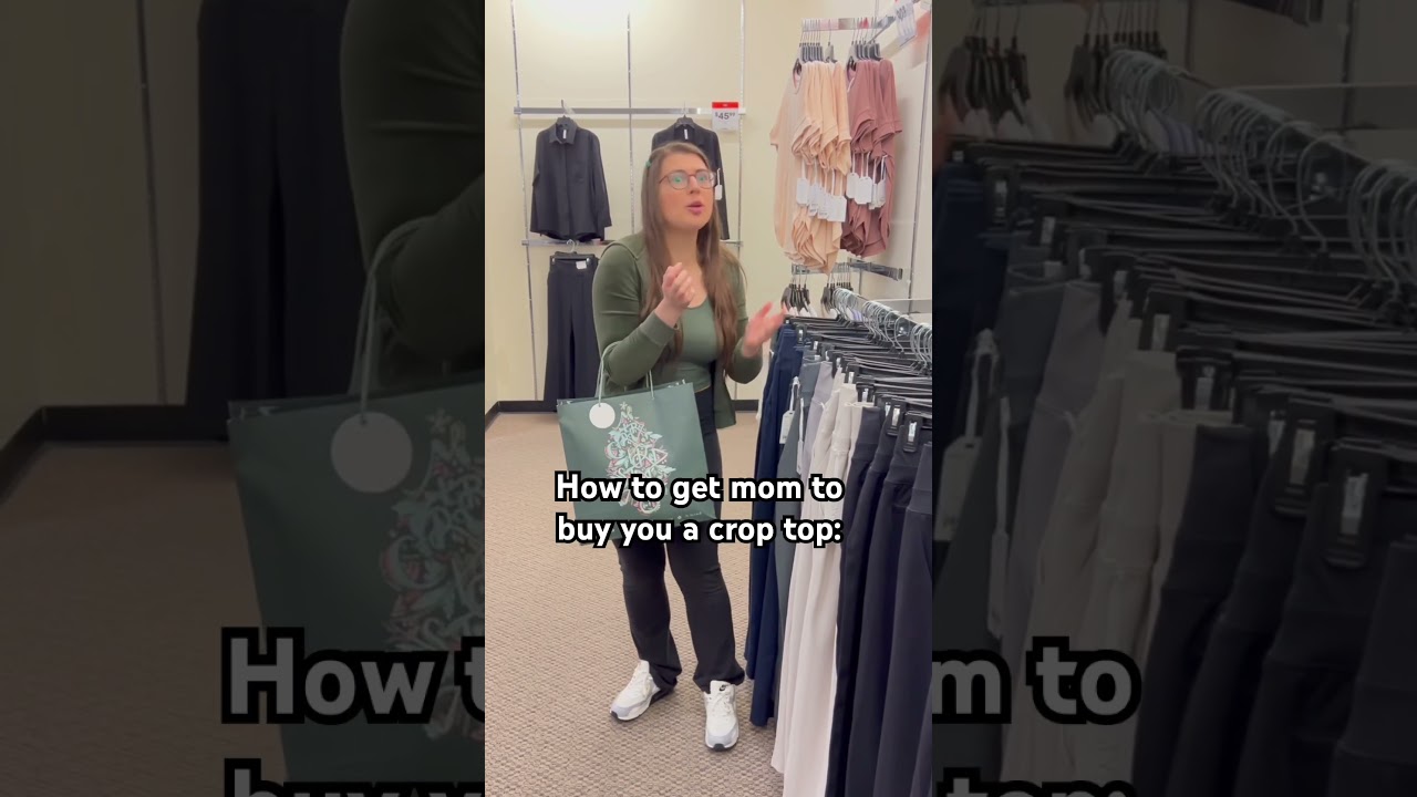 How to FORCE mom to buy you a crop top. #shorts