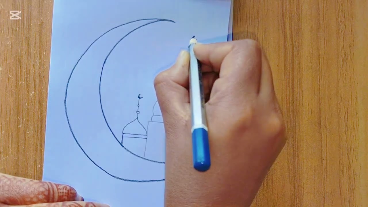 How to easy pencil drawing moshjid