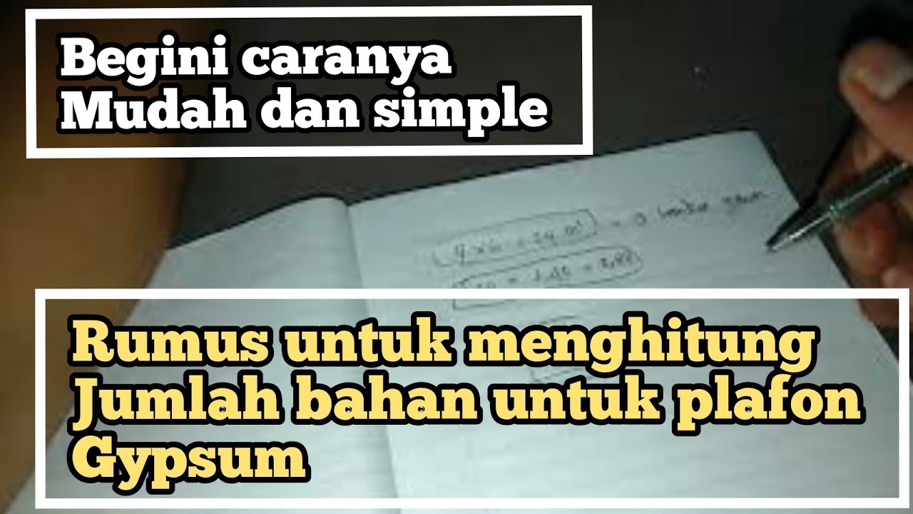 cara menghitung bahan plafon gypsum