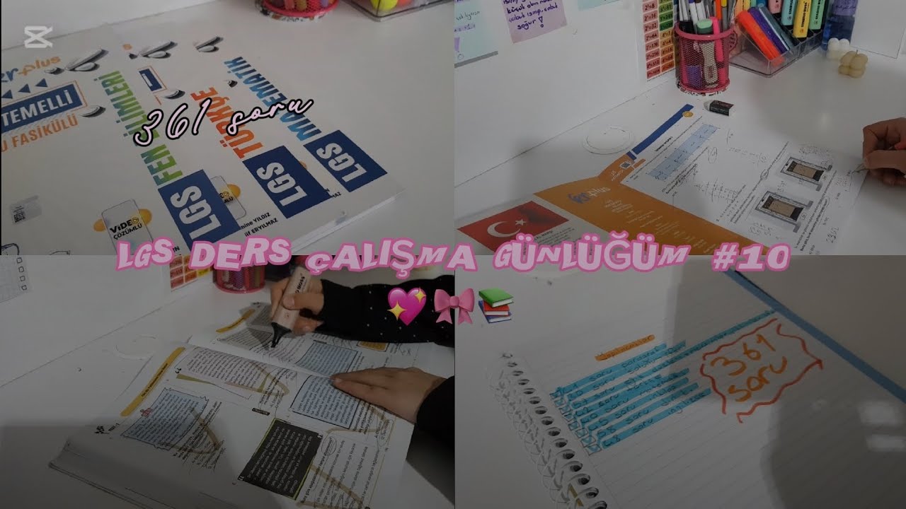 LGS DERS ÇALIŞMA GÜNLÜĞÜM #10💖 | 361 SORU✍🏻 |