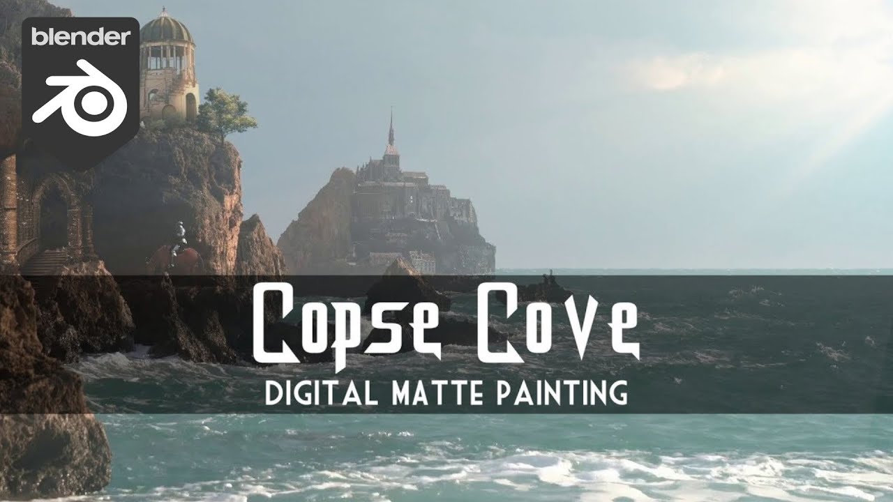 Учебное пособие по Blender: цифровая матовая живопись: Copse Cove [Node Editor]