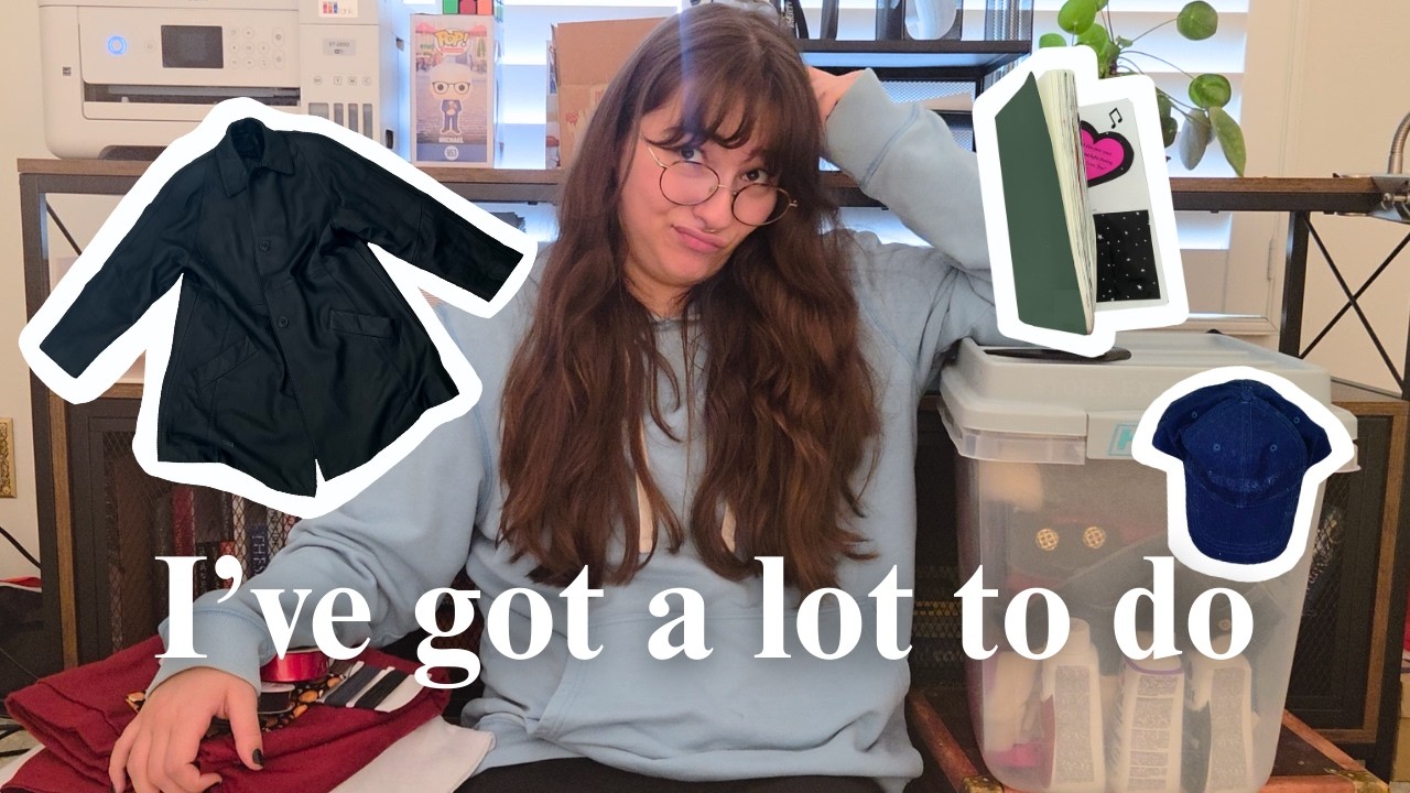 Abandoned Projects Time...| scrapbook, clothing repair, crafting, weekly studio vlog
