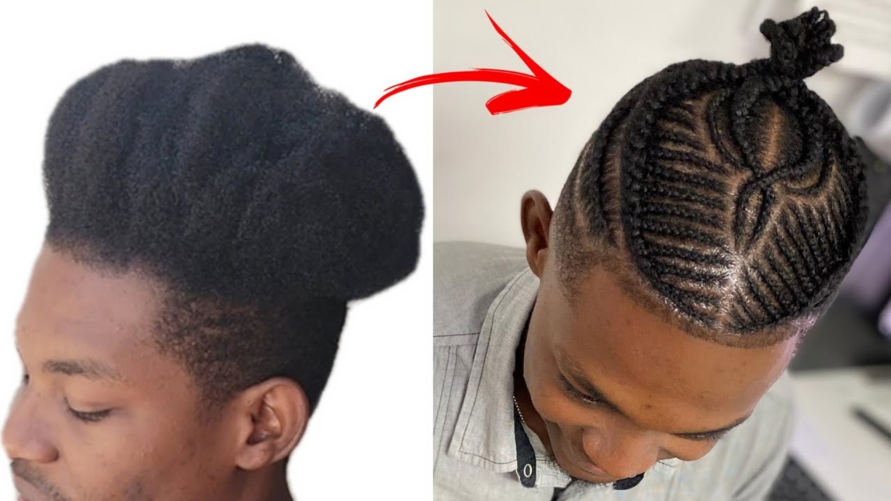 Vin aprann fè yon bèl modèl ti kouri pou gason/ cornrows for Men