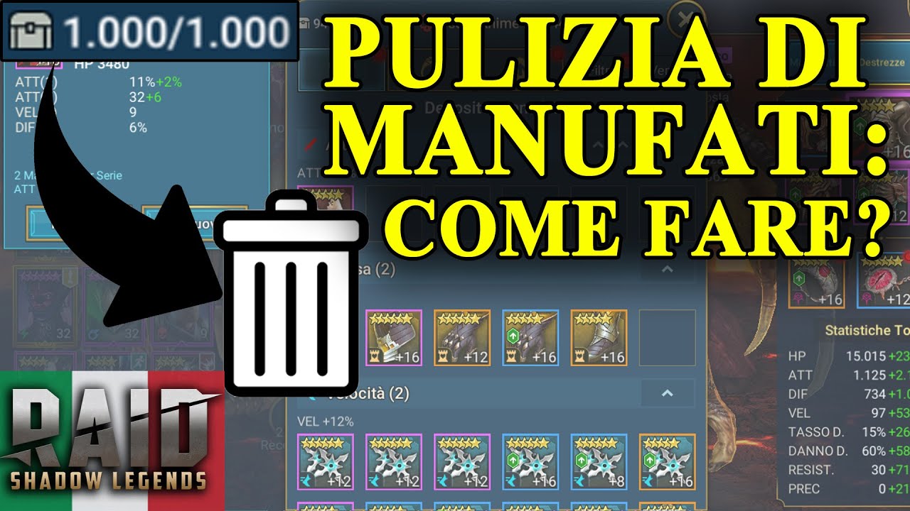 Pulizia Manufatti e Acessori: Le Mie Strategie - Raid Shadow Legends (ITA)