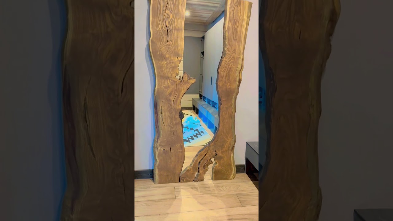 Зеркало в лофт стиле . Рамка из слэба. #зеркало #wood #oldwood #woodworking #столы