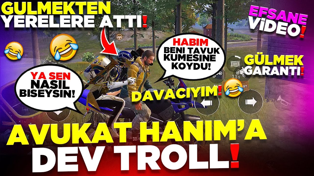 AVUKAT HANIM’A DEV TROL 🤣 GÜLMEKTEN YERLERE YATTI 😂 PUBG MOBILE