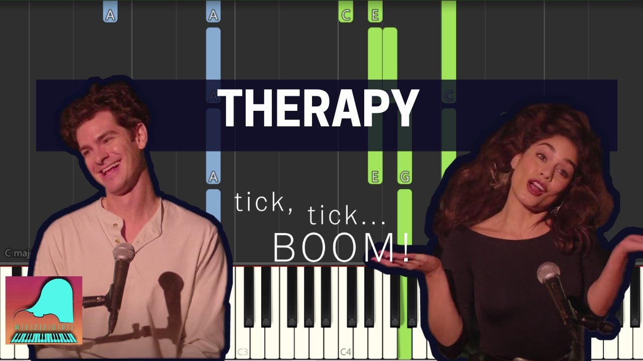Therapy - Tick, tick... Boom! | Piano Accompaniment Tutorial (Synthesia)