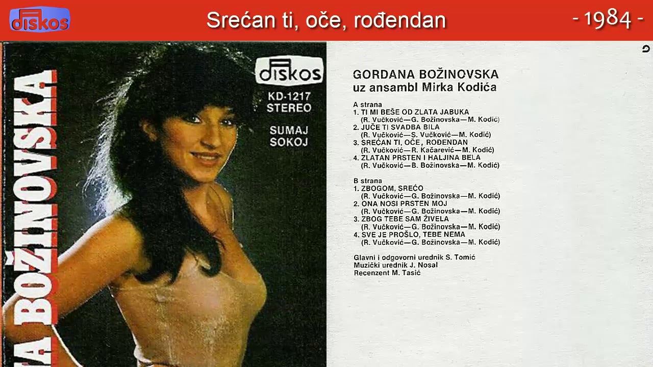 Gordana Bozinovska - Ti mi bese od zlata jabuka - (Audio 1984) - CEO ALBUM