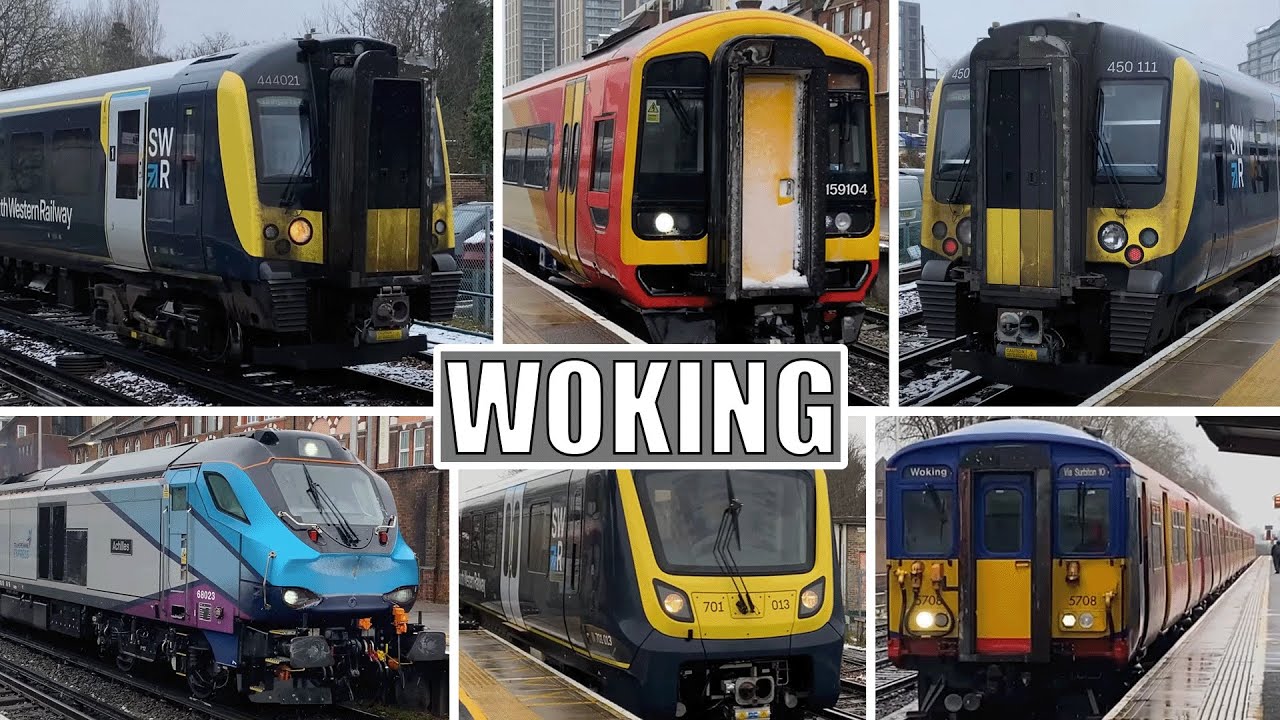 Trains at Woking - 08/03/23