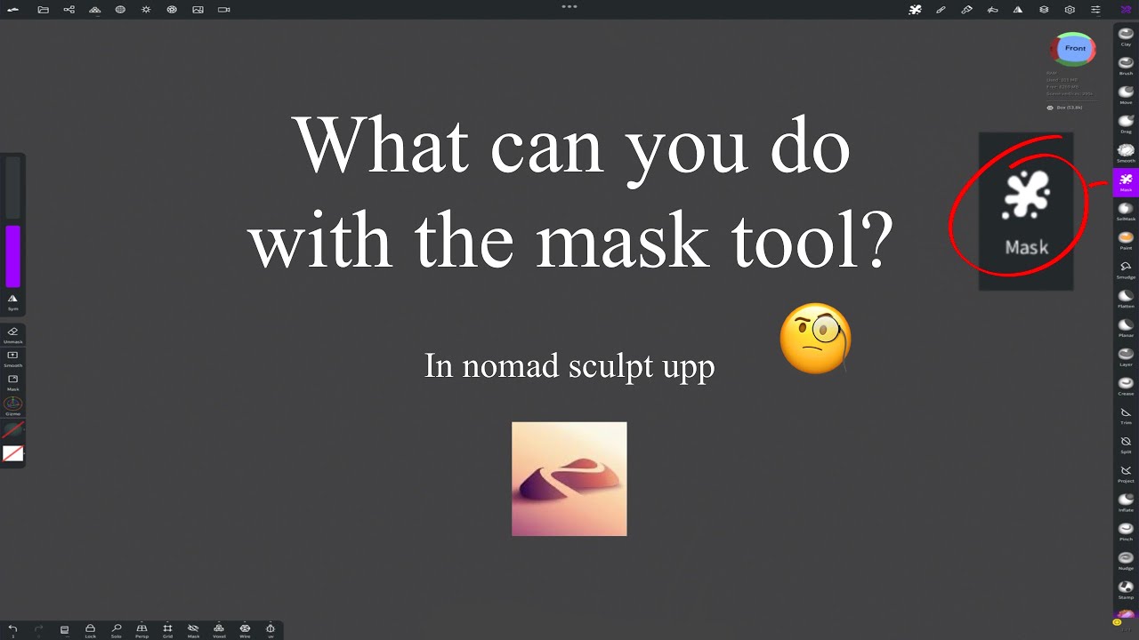What can we do with the mask tool in nomad sculpt app??