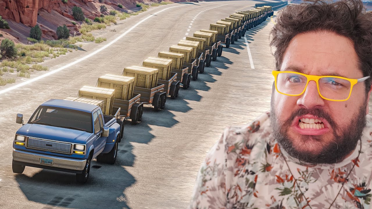 Combien de remorque c'est possible de tirer! | BeamNG