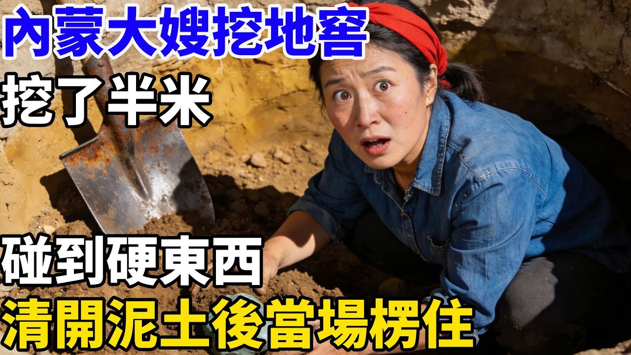 內蒙大嫂挖地窖，挖了半米碰到硬東西，清開泥土後當場愣住#奇聞#奇聞故事#故事頻道#情感故事