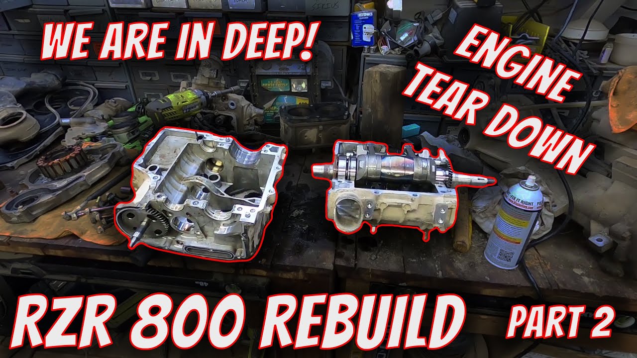 Fixing rod knock on a RZR 800S!  Engine tear down time...  Episode 2
