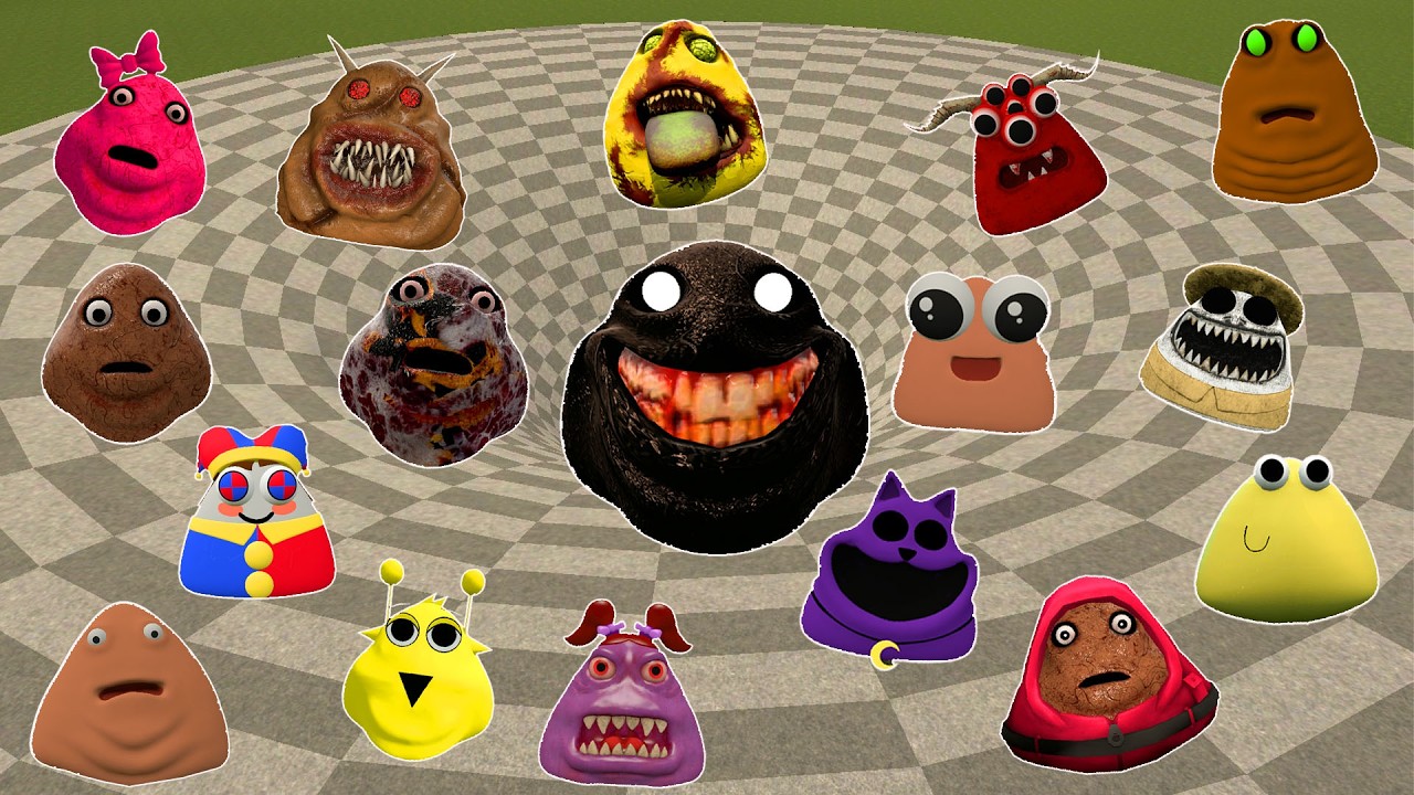 🌀SPARTAN KICKING POU BOU FAMILY FROM BOU'S REVENGE Of POU and SCARY PINK POU in BIG FUNNEL Gmod??🌀