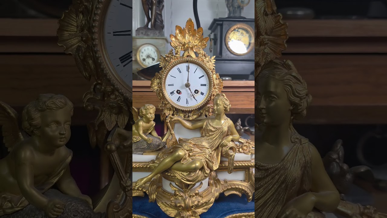 Wow Super Beautiful 19th Century French Gold Clock