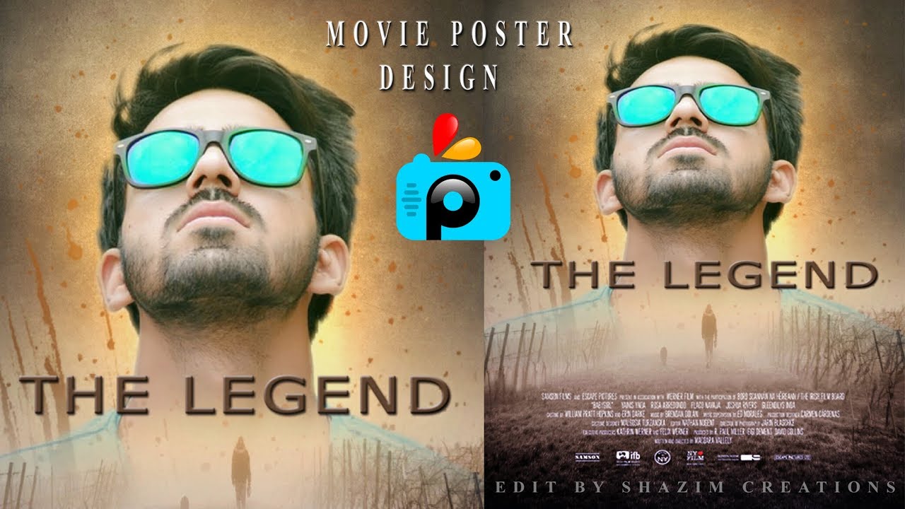Movie Poster design Photo manipulation in Picsart Editing tutorial