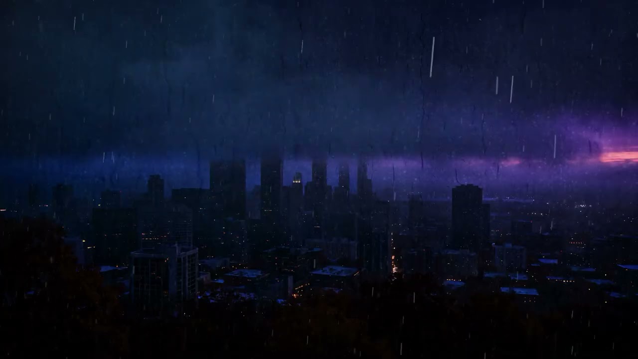 Cozy Rainy Night for Deep Sleep 🌧️ ASMR Thunder Rain Sounds for PTSD & Relaxation