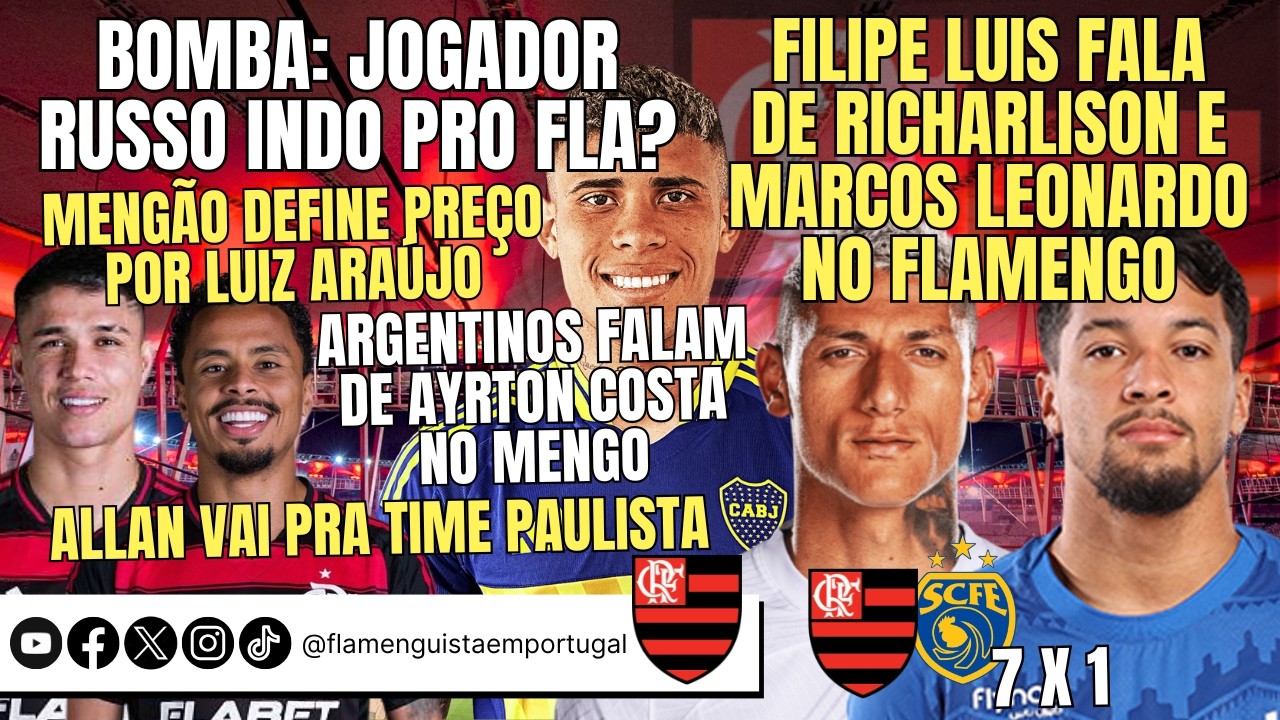 JOGADOR RUSSO? | RICHARLISON E MARCOS LEONARDO | PREÇO POR LUIZ ARAÚJO | AYRTON COSTA | ALLAN EM SP