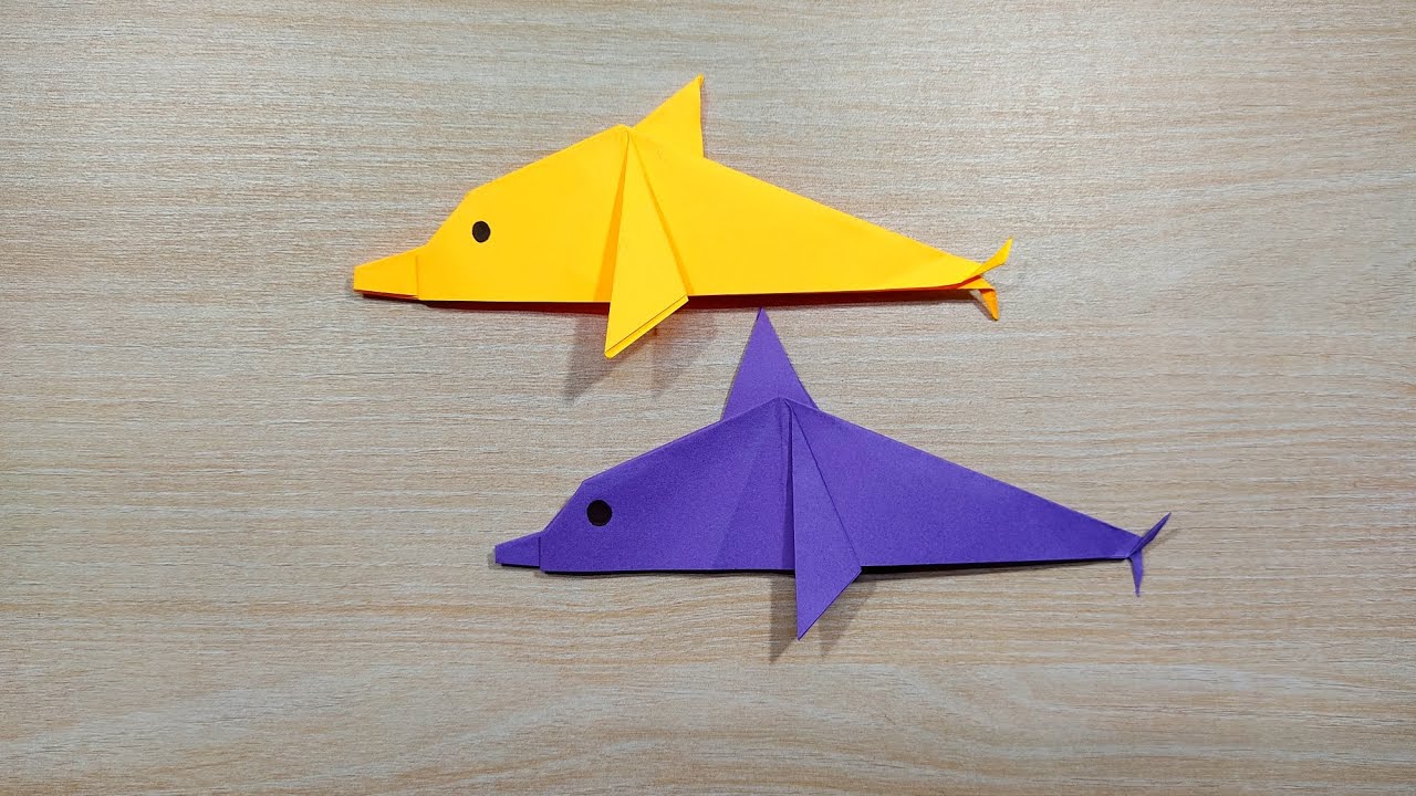 Origami Dolphin In Just 7 Minutes / Very  Simple