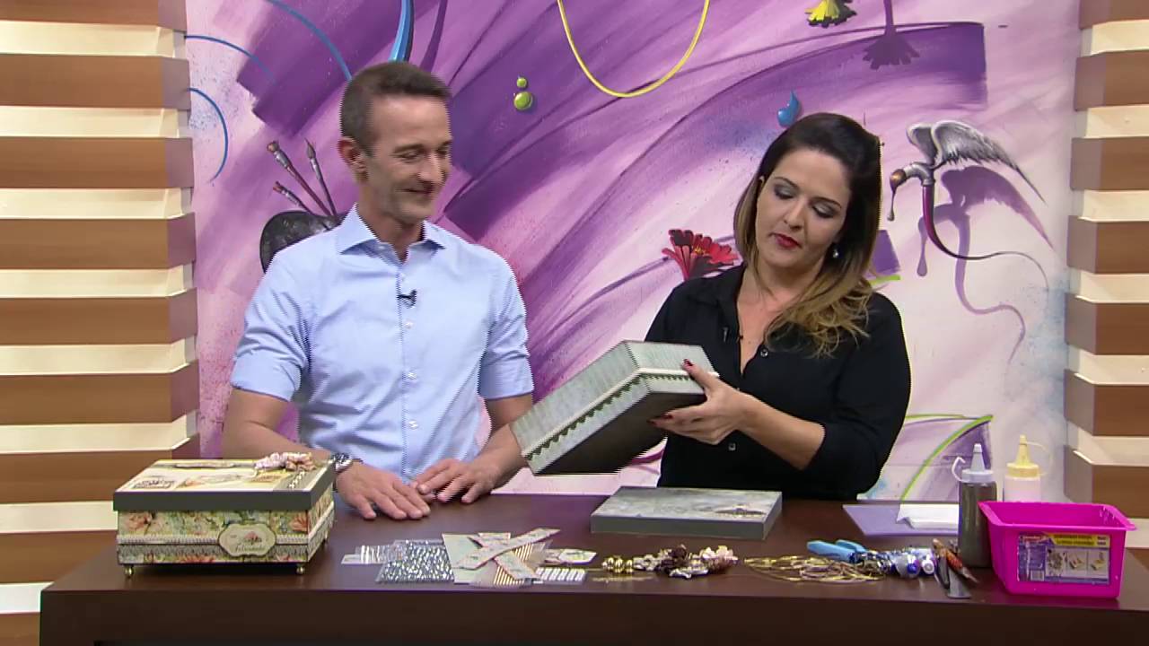 Mulher.com - 29/07/2016 - Caixa scrap decor - Marisa Magalhães PT1