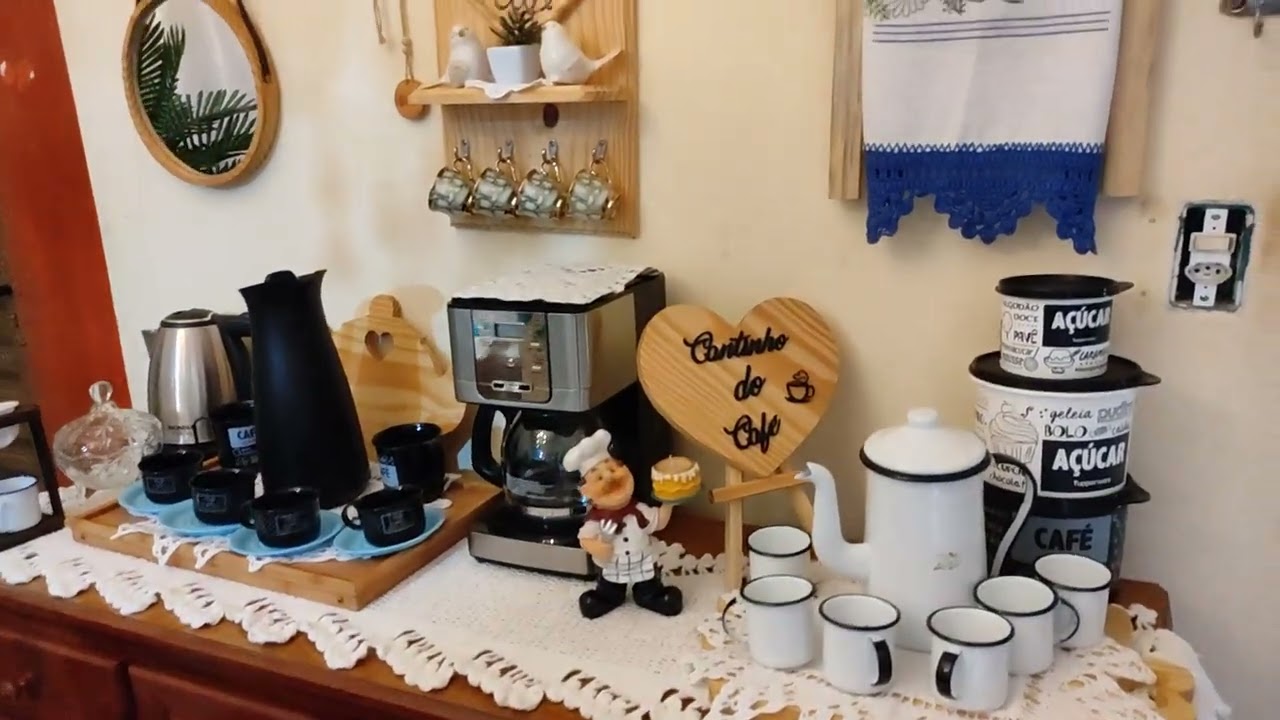 DECOREI MINHA COPA COM CROCHÊ | AZUL TURQUESA COM BRANCO/ EU FIZ FICOU   LUXO 💙