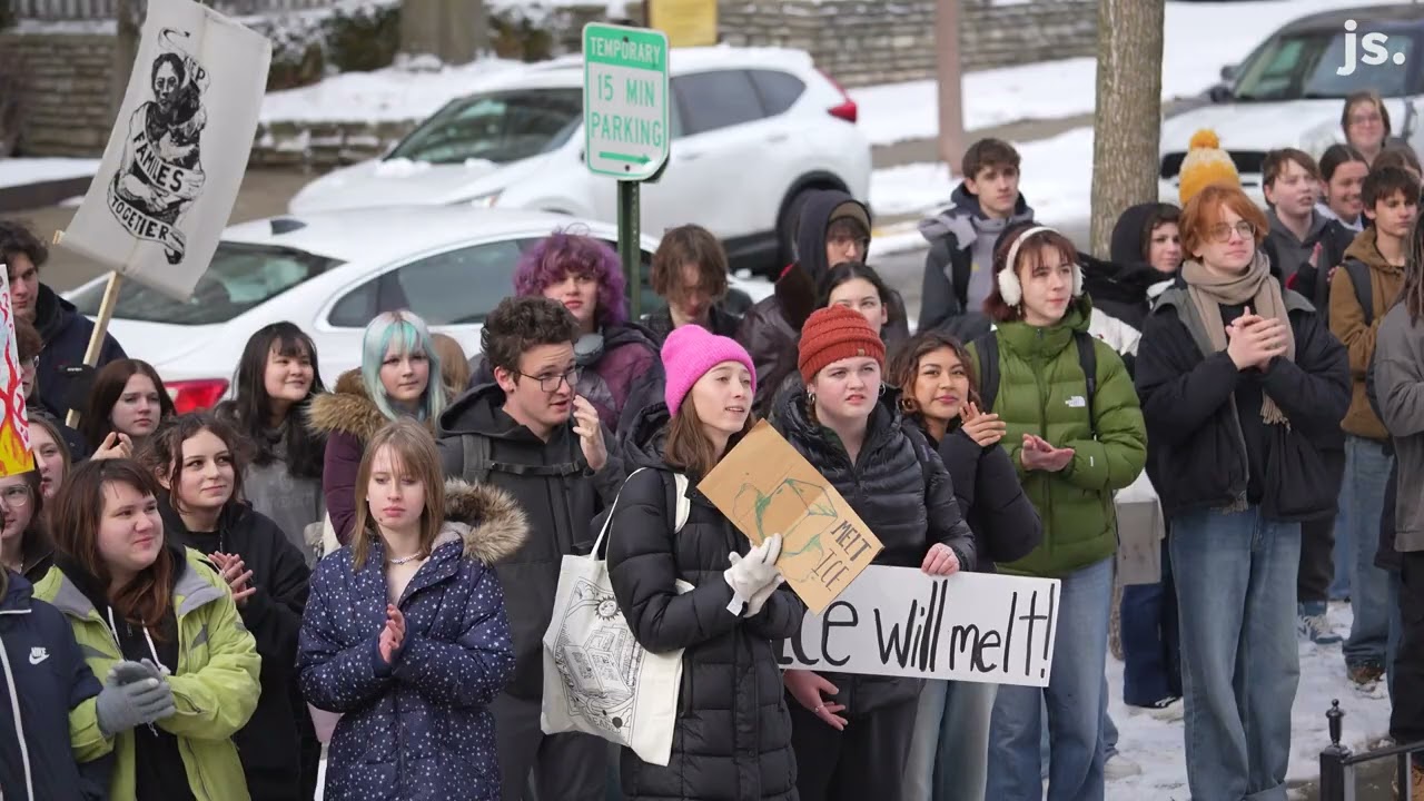 Shorewood High School students walkout to protest ICE actions
