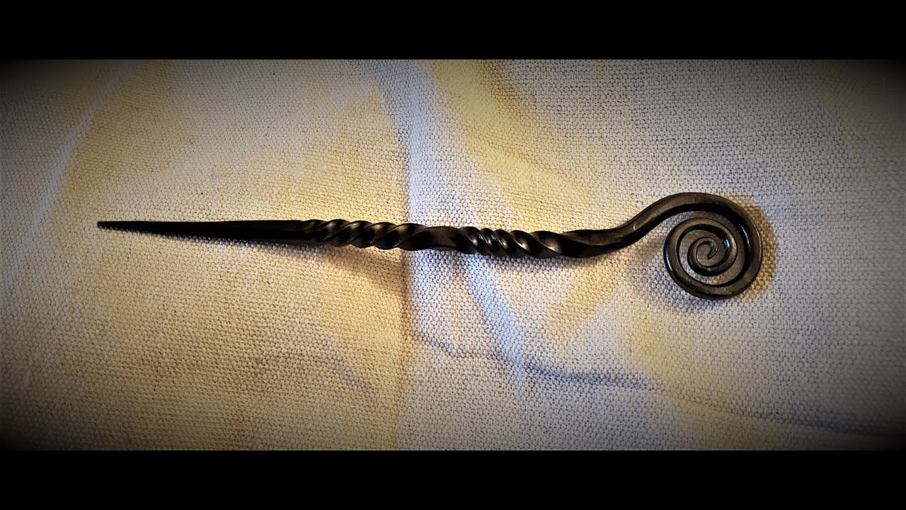 Forging a Spiral Hairstick Blacksmithing Video #2,