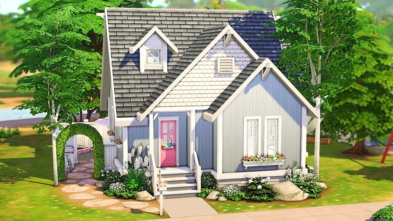 TINY HOUSE FOR A FAMILY OF 6 💗 | The Sims 4 Speed Build