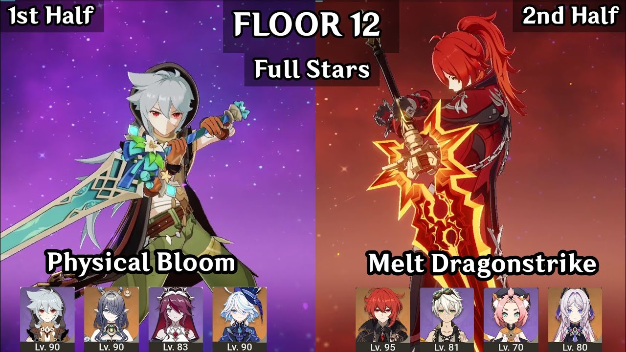 Razor Physical + Diluc Melt Dragonstrike | 6.1 Spiral Abyss Floor 12 9 Stars | Genshin Impact