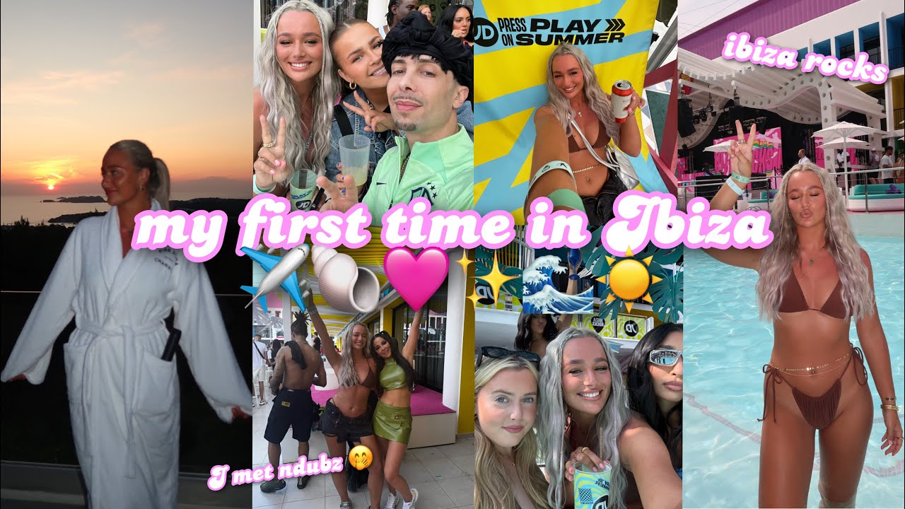 my FIRST time in ibiza 🕺🏻🌊☀️🩷✈️ | I met ndubz eeeek