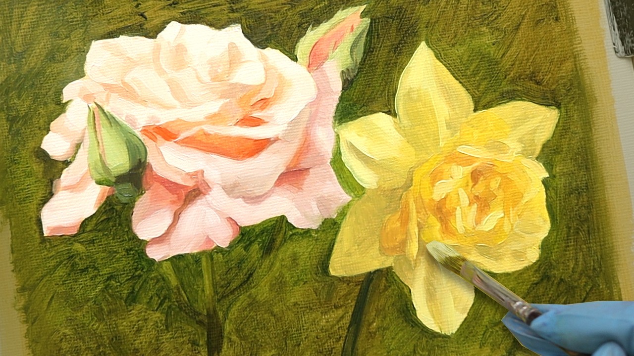 COME DIPINGERE I FIORI PASSO PASSO! 💐 Tutorial per principianti pittura a olio | Colori saturazione