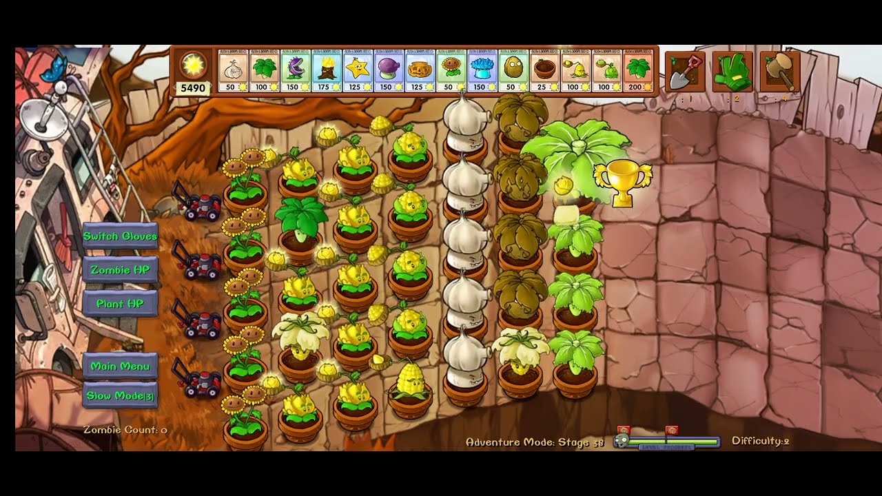 I found new fusion version 2 | Pvz fusión adventure mode stage 38 roof ||