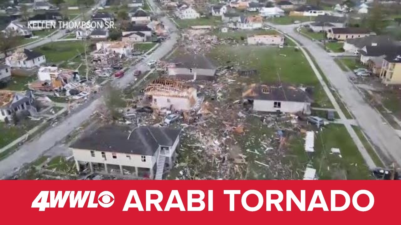 Incredible drone video shows tornado's path, aftermath