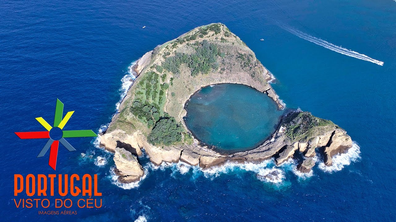 Ilhéu Vila Franca do Campo - Amazing Islet with beach inside - Senhora Paz Azores - 4K Ultra HD