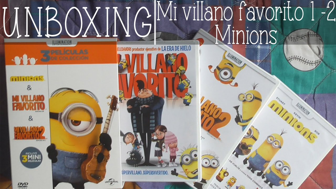 DVD PACK Mi villano favorito 1 - 2 y Minions Unboxing