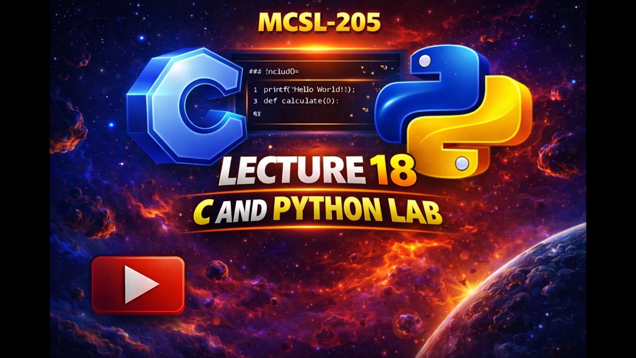 Lecture 18th of MCSL-205 C and Python Lab