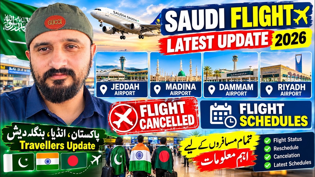 Saudi Flight Latest Update 2026 ✈️ Jeddah, Madina, Riyadh, Dammam Airport |Pakistan India Bangladesh