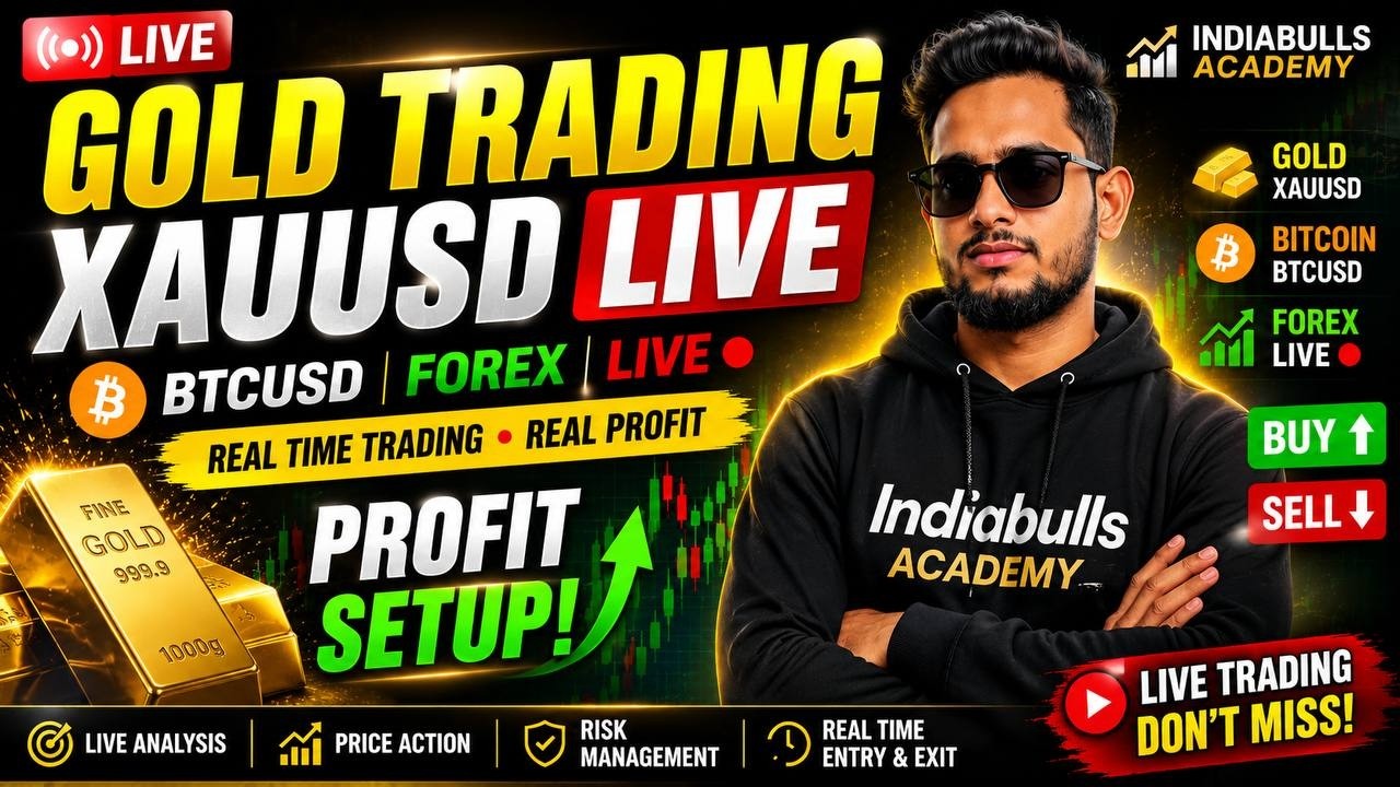 LIVE GOLD TRADING / XAUUSD LIVE / BTCUSDLIVE / ⁨@Indiabullsacademy⁩