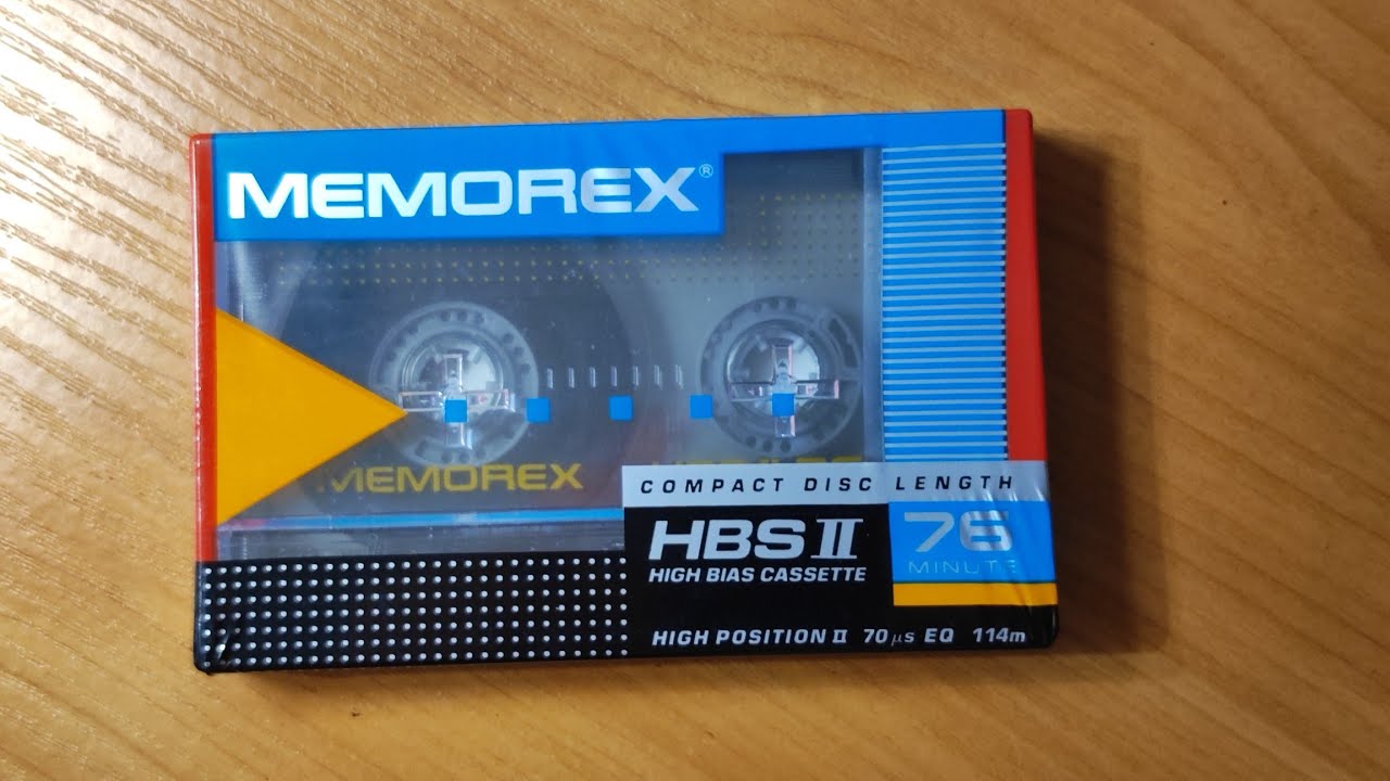Unpacking and sound test of the audio cassette MEMOREX HBSII made in USA #memorex #audiocassette