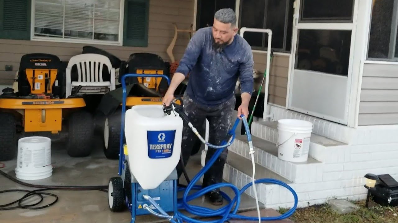 How to clean texture sprayer machine
