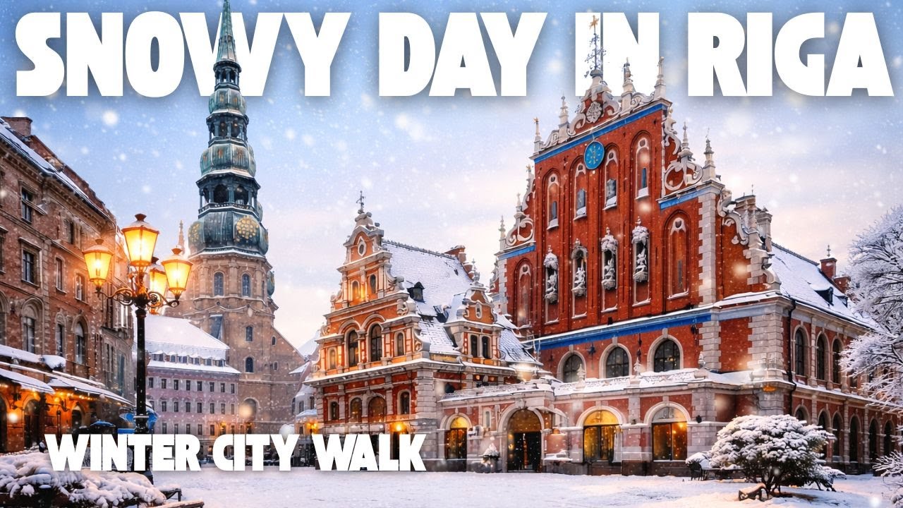 Riga Old Town Winter Walk (POV) ❄️ No Talking | 4K