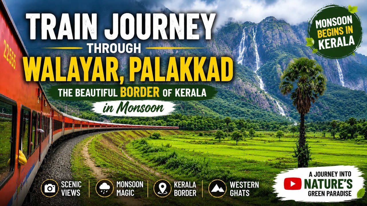 Train Journey Through Walayar Palakkad | Monsoon Begins at Kerala's Beautiful Border