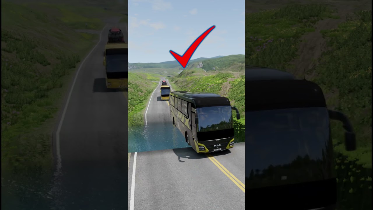 Машины против водной ямы - Beamng Drive #beamngdrive #crashdrive