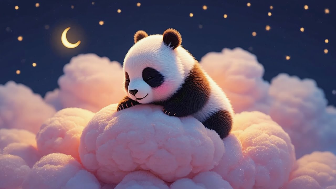 Peaceful Panda Lullaby &ndash; Cute Panda Sleeping Under Moonlight 🌕🐼 | Relaxing Sleep Music for Babies 💤