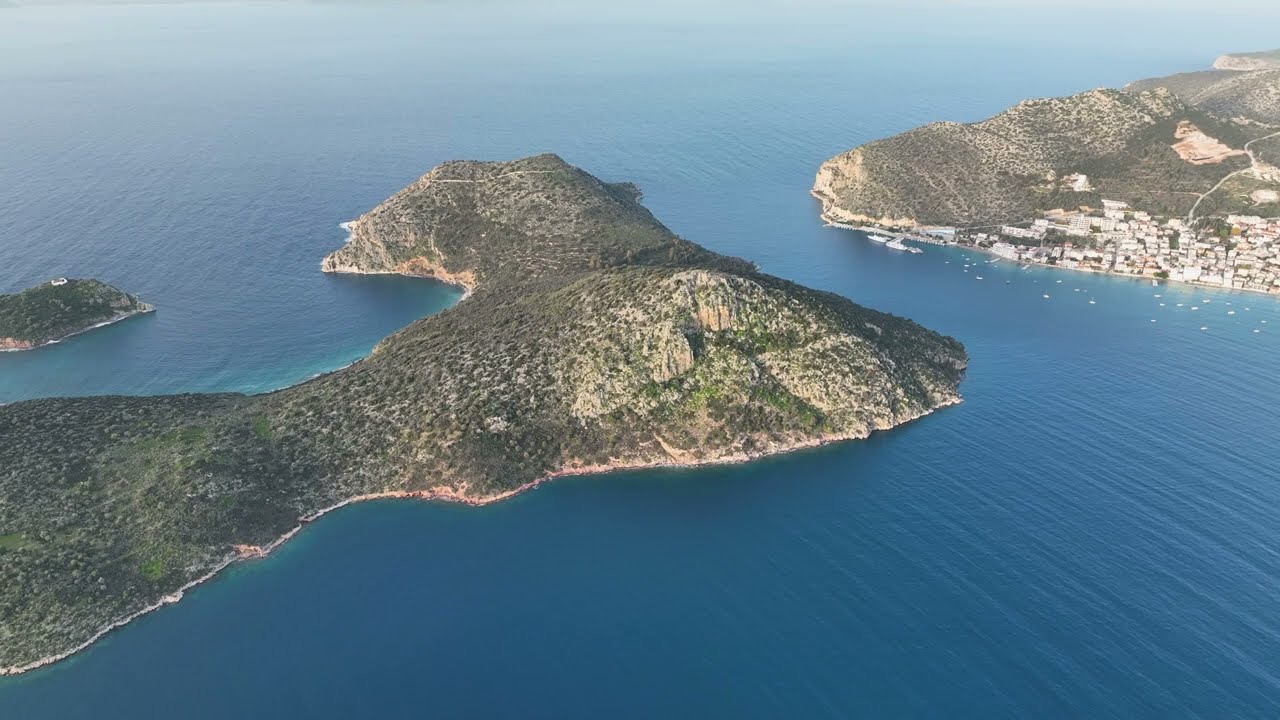 Drone flight over Tolo, Greece